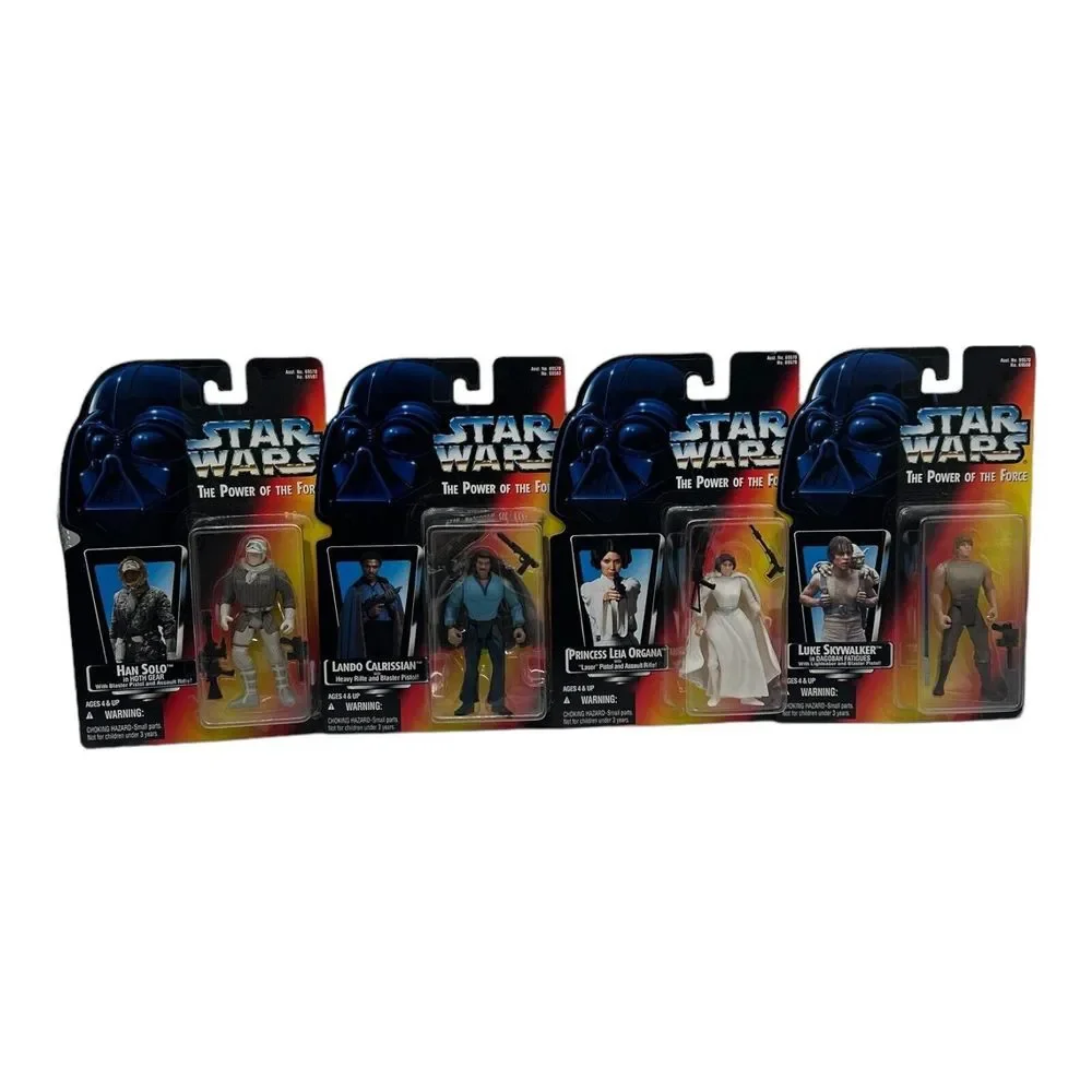 4 VTG Kenner Star Wars POTF Figures Leia Luke Skywalker Han‎ Solo Lando